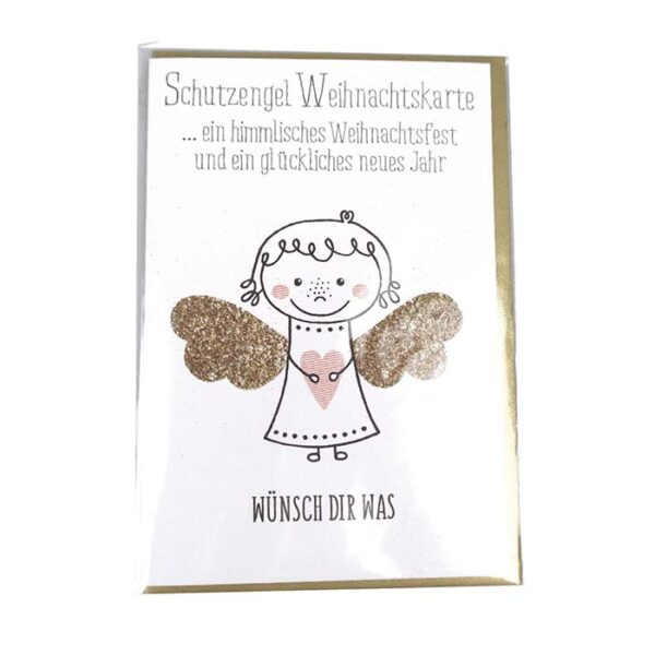 Weihnachtskarte - 11,50x17,50 cm - Schutzengel