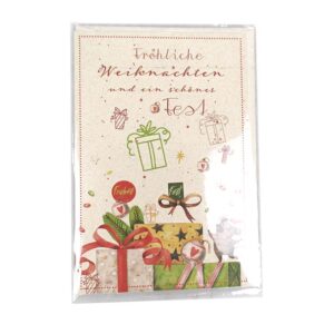 Christmas card - 11,50x17,50 cm - x-mas presents