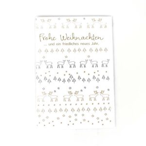 GW-Karte 5803-17522 11,5 x 17 cm weiß/gold,