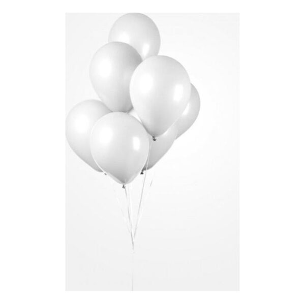 Fiësta - Ballonnen - 100st - wit - Ø 12,7cm - Afbeelding 2