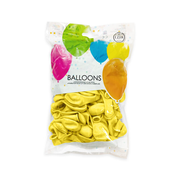 Fiësta - Ballonnen - 100st - parelgeel - Ø12,7cm - Afbeelding 2