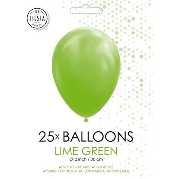 Fiesta - Balloons - 25pcs - lime green - Ø 30cm