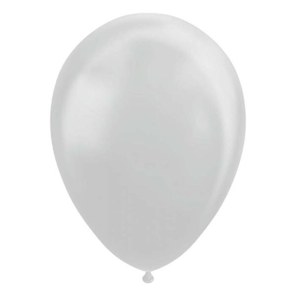 Fiësta - Ballonnen - 25st - metallic zilver - Ø 30cm - Afbeelding 3