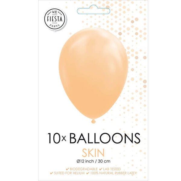 Fiesta - Balloons - 10pcs - skin coloured - Ø 30cm