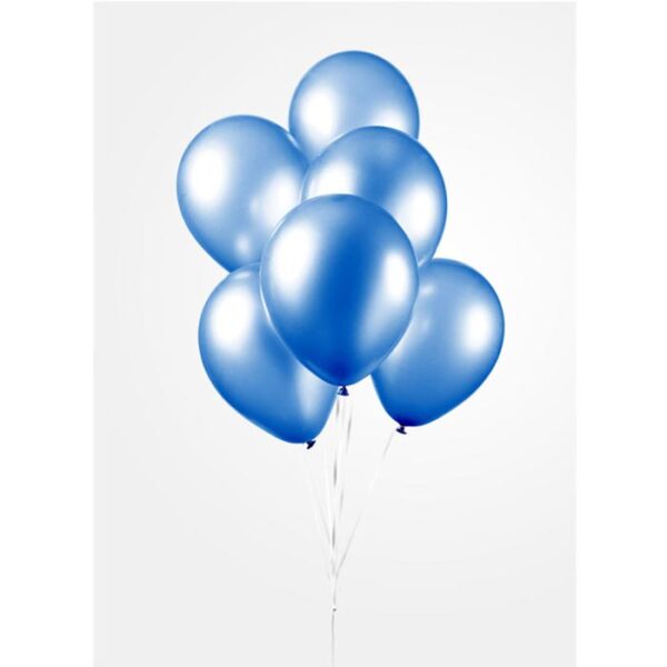Fiësta - Ballonnen - 10st - metallic blauw - Ø 30cm - Afbeelding 2