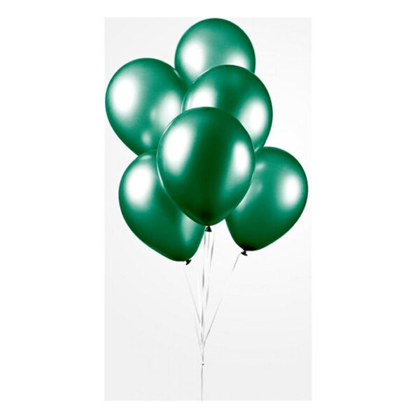Fiësta - Ballonnen - 10st - metallic groen - Ø 30cm - Afbeelding 2