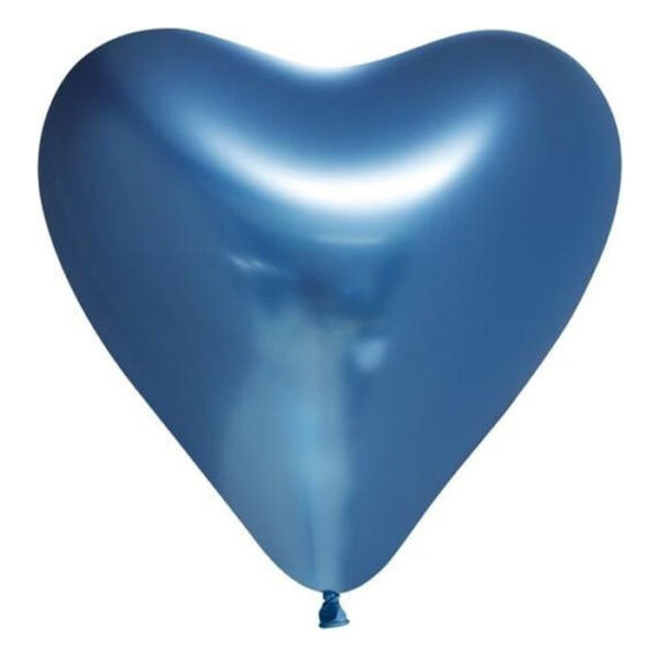 Fiesta - Balloons - 100pcs - heart shape mirror blue - ø30cm
