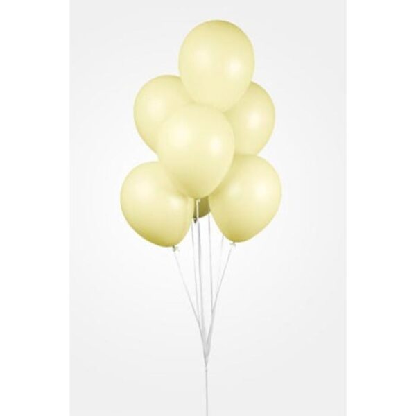 Fiësta - Ballonnen - 100st - macaron geel - ø12,7cm - Afbeelding 2