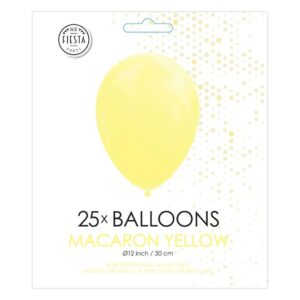 Fiesta - Balloons - 25pcs - macaron yellow - Ø 30cm