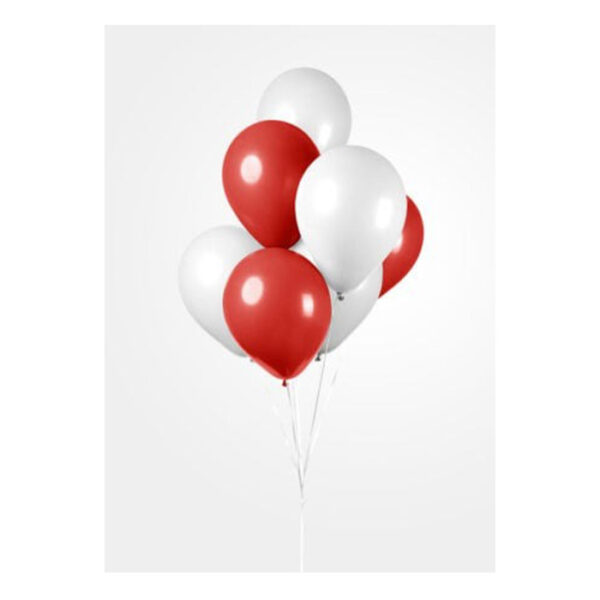 Fiësta - Ballonnen - 10st - rood/wit - ø30cm - Bild 2