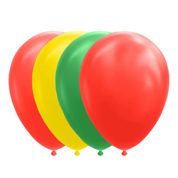 Fiësta - Ballonnen - 10st - rood+geel+groen - Ø 30cm - Bild 2