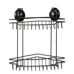 Blokker Duschablage - schwarz - doppelt - 30 x 21.8 x 32cm