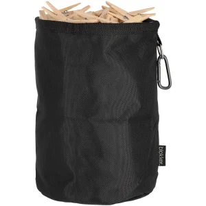 Blokker clothes peg bag with hanging hook - black