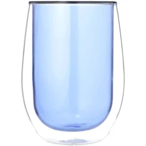 Blokker double-walled glass 35cl - blue
