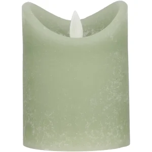 Blokker Rustic LED Candle - 7.5x10 cm - green