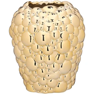 Blokker vase Xiomara - 14x14x16cm - gold