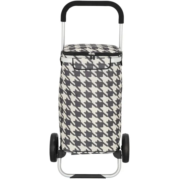 Blokker - Boodschappentrolley - pied de poule - beige - 45L - Afbeelding 3