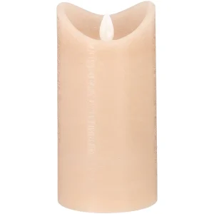 Blokker Rustic LED Candle - 7.5x15 cm - Beige