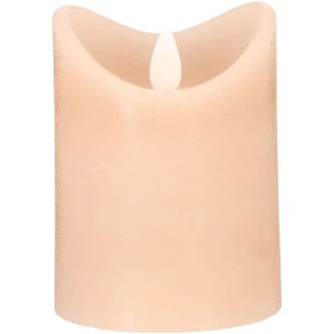 Blokker Rustic LED Candle - 7.5x10 cm - Beige