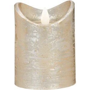 Blokker Rustic LED Candle - 7.5x10 cm - Gold