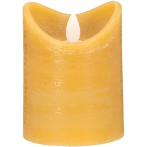 Blokker Rustic LED Candle - 7.5x10 cm - Ochre