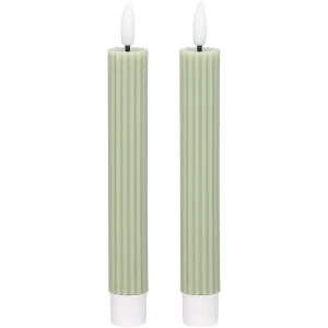Blokker LED Dinerkaars Ribbel - 2,2x15,5 cm - Licht Groen