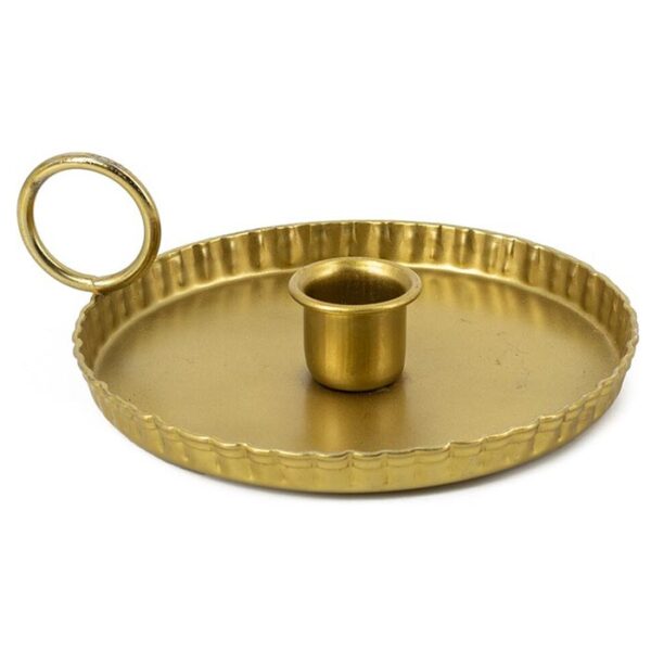 Homebound by Kolony - Kaarsenstandaard - 4,5/1,5x15,5x13cm - goud