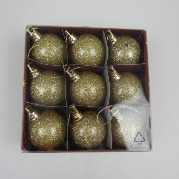 Glitzerkugeln - ca. 4 cm gold