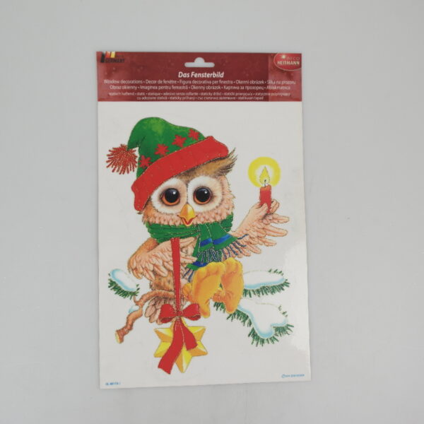 F. adhesive photo - owl with mica - 21 x 33.5 cm - c/Zero