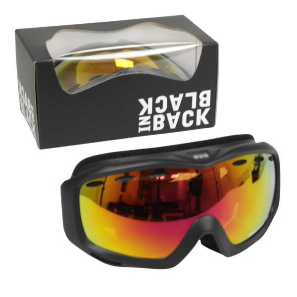 BiB - ski goggles - black with black headband - red - Racer
