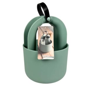 Gusta - Opberger voor Tafelgerei - Groen - Ø 17,5 x 23,8cm