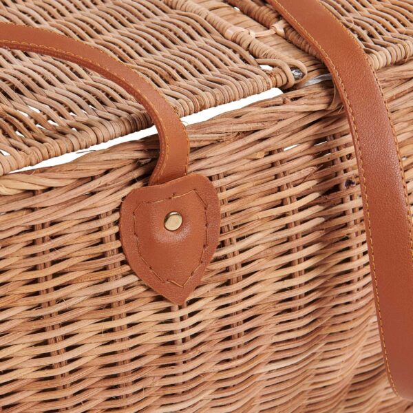 Casa - Nostalgie Picknickmand - 46x33x25cm - Rotan - Afbeelding 2