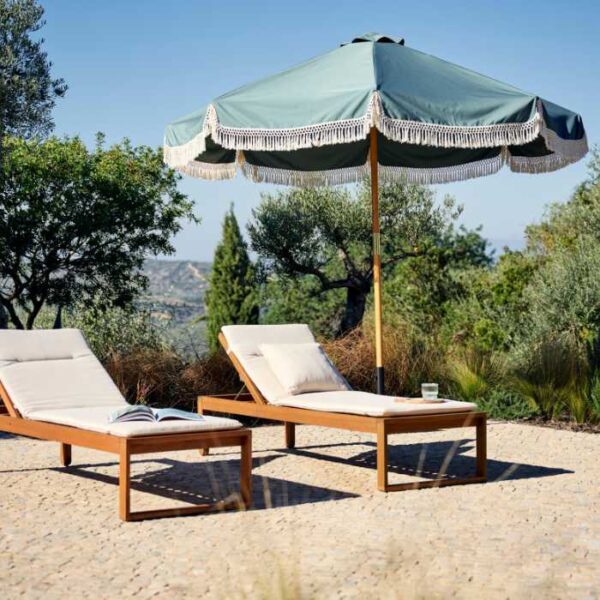 Casa - Parasol 'Volantes' - Ø 300 x 260cm - kaki - Afbeelding 2