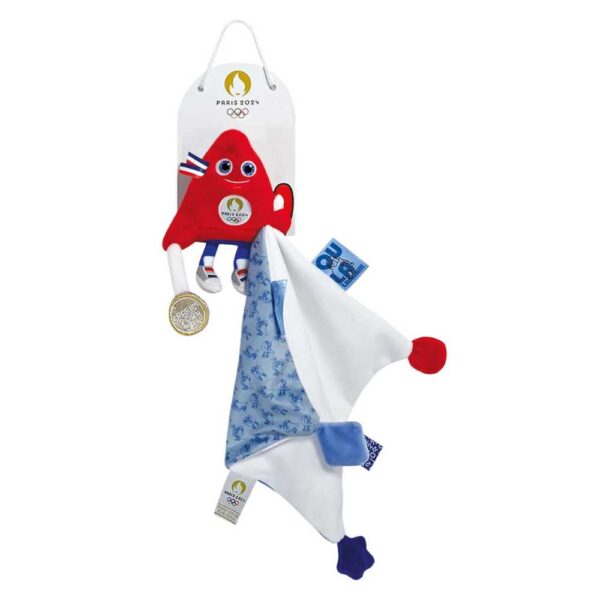 D&C - Phryges pluche mascotte met knuffeldoekje - 22cm - Olympische Spelen Parijs 2024 - Afbeelding 2