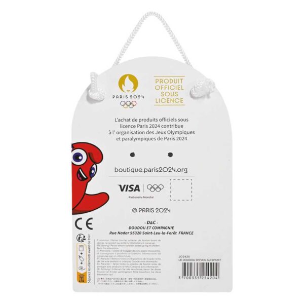 D&C - Phryges pluche mascotte met knuffeldoekje - 22cm - Olympische Spelen Parijs 2024 - Afbeelding 3