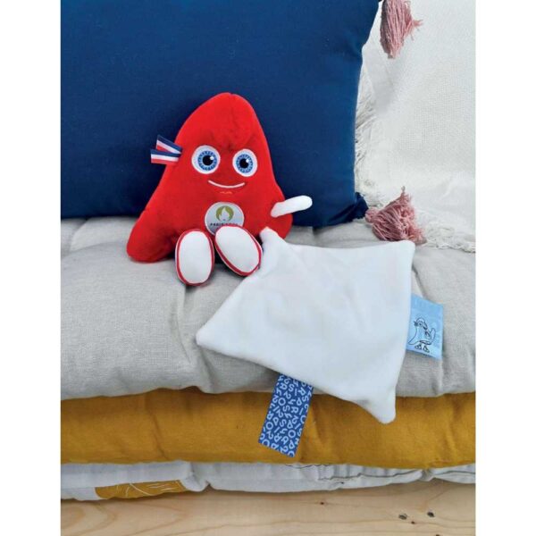 D&C - Phryges pluche mascotte met knuffeldoek - 22cm - Olympische Spelen Parijs 2024 - Afbeelding 4
