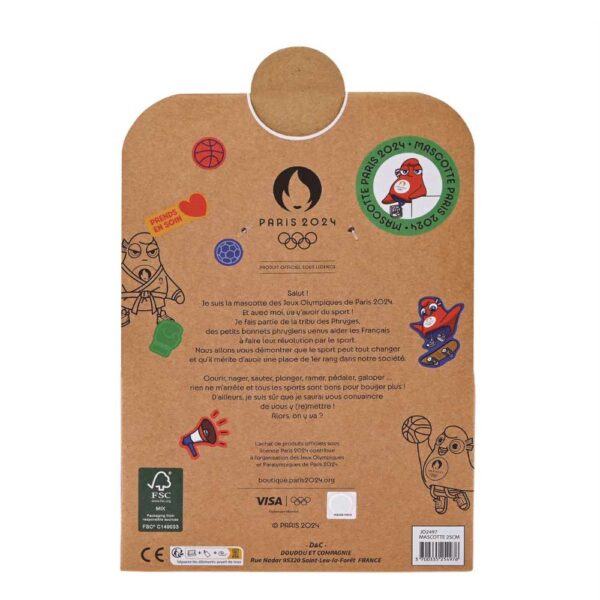 D&C - Phryges pluche mascotte - in display - 25cm - Olympische Spelen Parijs 2024 - Afbeelding 4