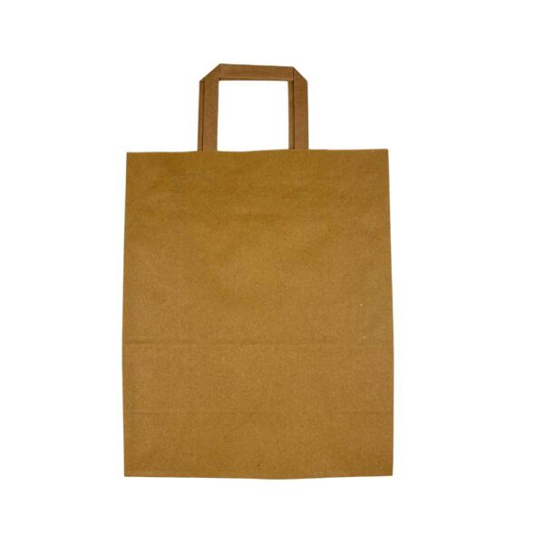 Paper carrier bag - 22 x 11 x 27cm - natural/brown