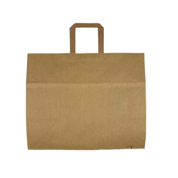 Papiertragetasche - 32 x 18 x 26,5cm - natur/braun