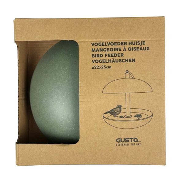 Gusta - Vogelvoederhuisje - Groen - ø22 x 25cm - Afbeelding 2