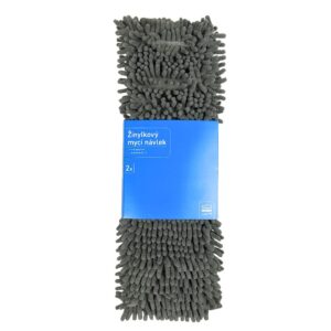 Home Ideas - Chenille mop cover - grey - 2 piece