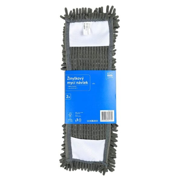 Home Ideas - Chenille mop cover - grijs - 2 stuk - Afbeelding 2