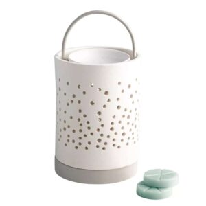 Gusta - Wax burner - Ø 10 x 19.5cm - White - with 2 wax melts