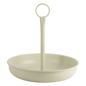 Gusta - Serving dish with handle - Ø 25cm - metal - creme/grey