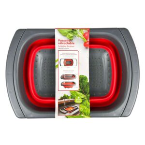 Gusta - Foldable colander - 39 x 26.5 x 5cm - red/anthracite - bpa-free
