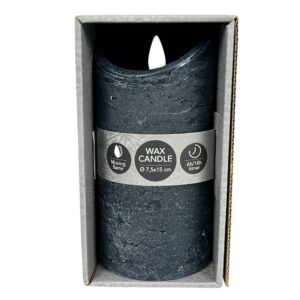 Anna's collection - LED-waskaar met bewegend vlam - Ø 7,5 x 15 cm - 6/18h timer