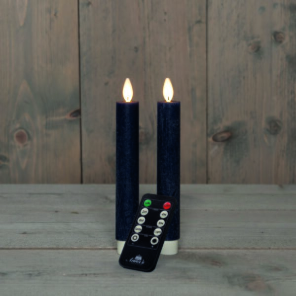 Anna's collection - LED-Waskaars met bewegende vlam - 2 stuks - 18cm - Afbeelding 2