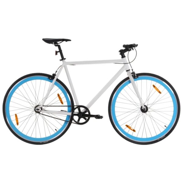 VidaXL - Bike - Fixie - White - 55cm - Blue