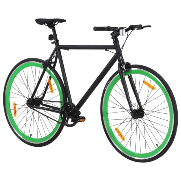 VidaXL - Bike - Fixie - Black - 59cm - Green - Afbeelding 2
