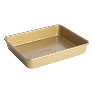 Gusta - Bakvorm 'Celebrate' - Goud - Carbonstaal - 28x23x4,2cm